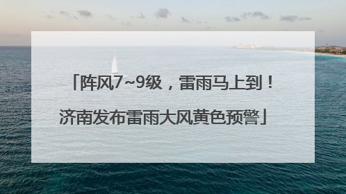 阵风7~9级，雷雨马上到！济南发布雷雨大风黄色预警