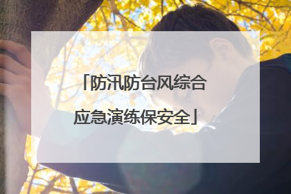 防汛防台风综合应急演练保安全