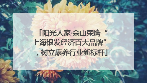 阳光人家·佘山荣膺“上海银发经济百大品牌”，树立康养行业新标杆