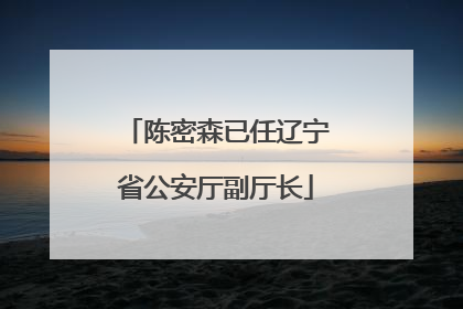 陈密森已任辽宁省公安厅副厅长