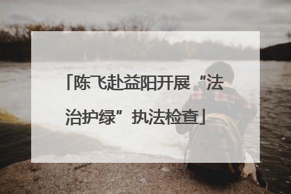 陈飞赴益阳开展“法治护绿”执法检查