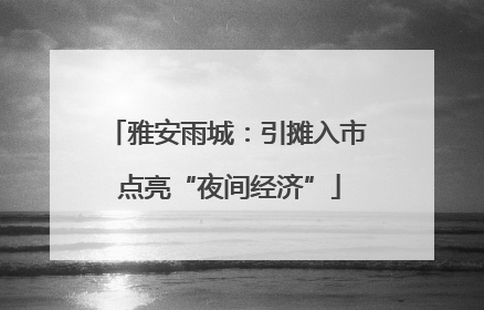 雅安雨城：引摊入市 点亮“夜间经济”