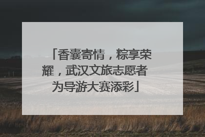 香囊寄情，粽享荣耀，武汉文旅志愿者为导游大赛添彩