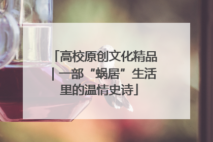 高校原创文化精品｜一部“蜗居”生活里的温情史诗