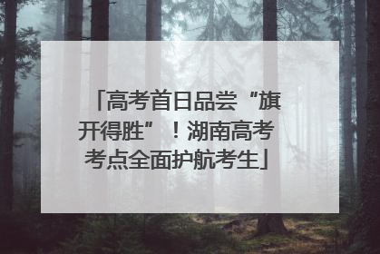 高考首日品尝“旗开得胜”！湖南高考考点全面护航考生