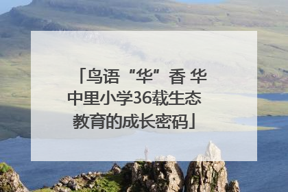 鸟语“华”香 华中里小学36载生态教育的成长密码