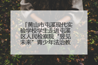 黄山市屯溪现代实验学校学生走进屯溪区人民检察院“昱见未来”青少年法治教育宣传基地
