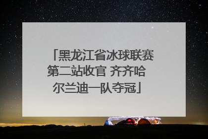 黑龙江省冰球联赛第二站收官 齐齐哈尔兰迪一队夺冠