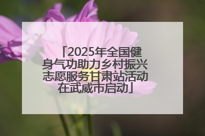 2025年全国健身气功助力乡村振兴志愿服务甘肃站活动在武威市启动