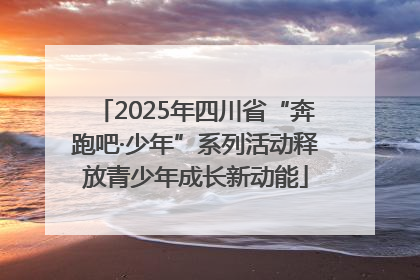 2025年四川省“奔跑吧·少年”系列活动释放青少年成长新动能