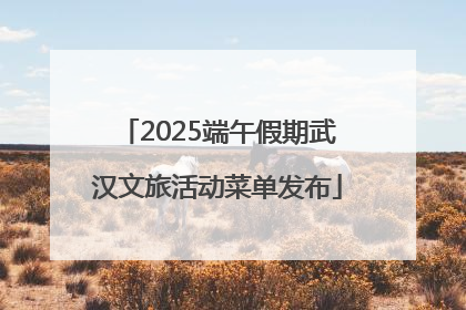 2025端午假期武汉文旅活动菜单发布