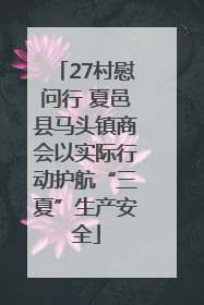 27村慰问行 夏邑县马头镇商会以实际行动护航“三夏”生产安全