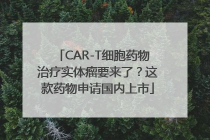 CAR-T细胞药物治疗实体瘤要来了？这款药物申请国内上市