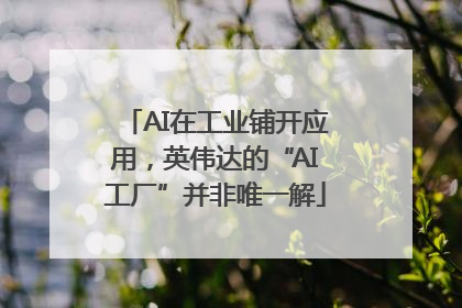 AI在工业铺开应用，英伟达的“AI工厂”并非唯一解