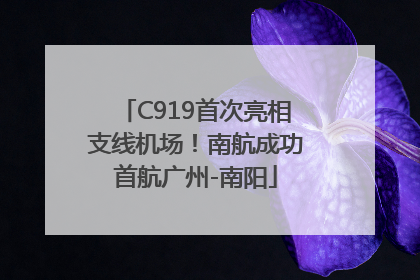 C919首次亮相支线机场！南航成功首航广州-南阳